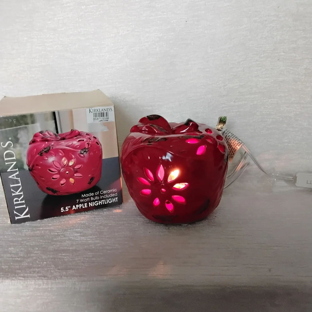 Kirklands Ceramic Red Rustic 5.5 Apple 